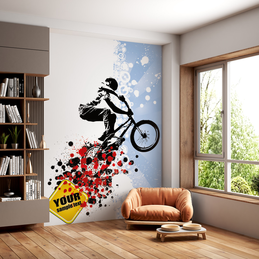 Fototapeta skok rowerzysty bmx