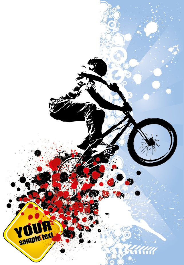 Fototapeta skok rowerzysty bmx