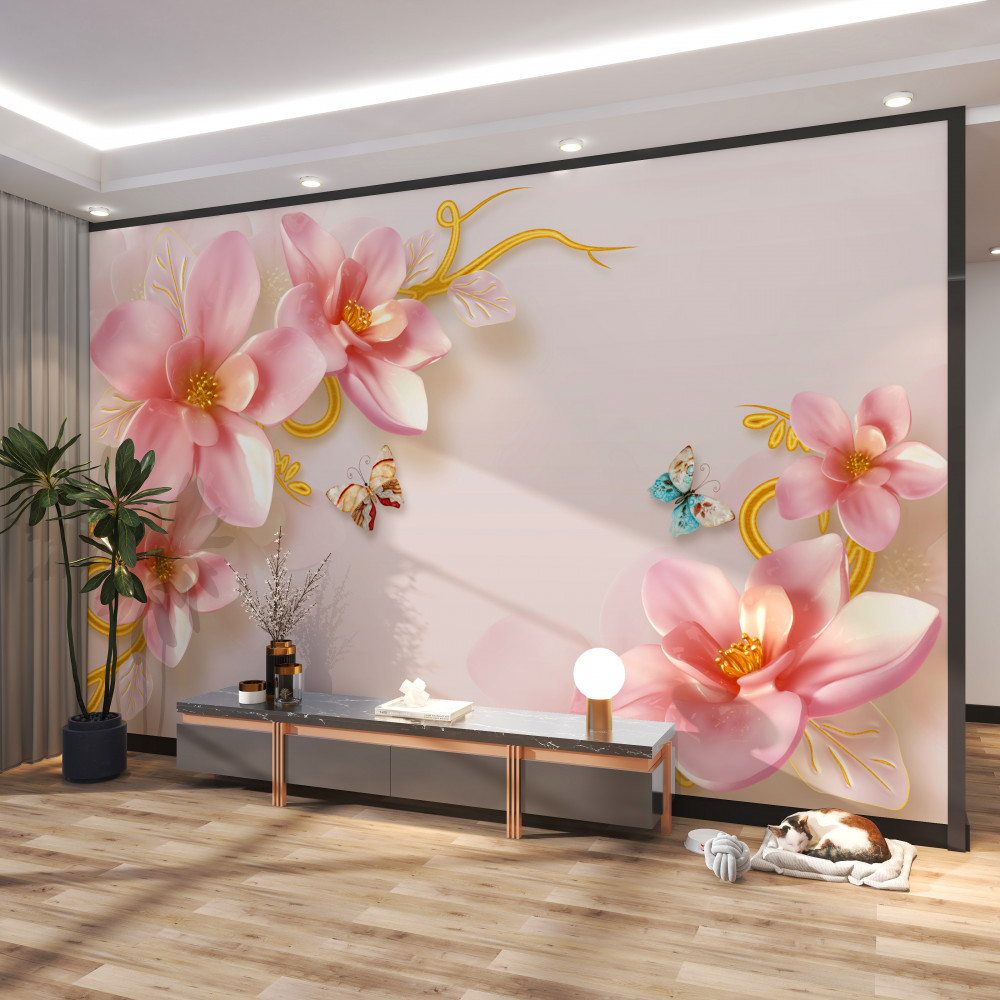 Fototapeta piękne różowe porcelanowe kwiaty