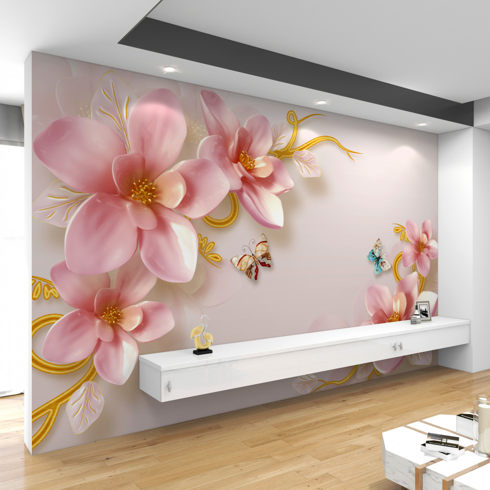 Fototapeta piękne różowe porcelanowe kwiaty