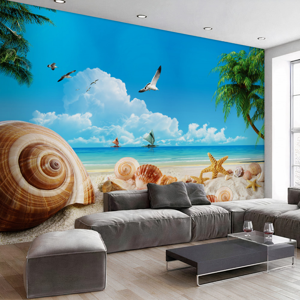 Fototapeta muszle na brzegu oceanu