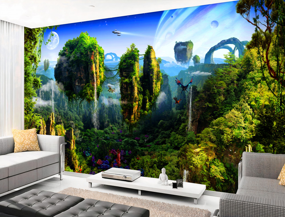 Fototapeta zielone miasto fantasy