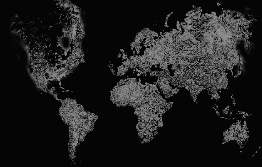 Fototapeta mapa świata z płaskorzeźbami