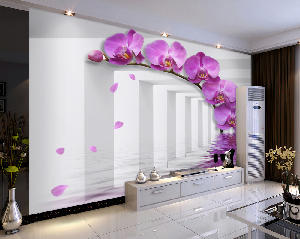 Fototapeta kokarda w kształcie liliowej orchidei