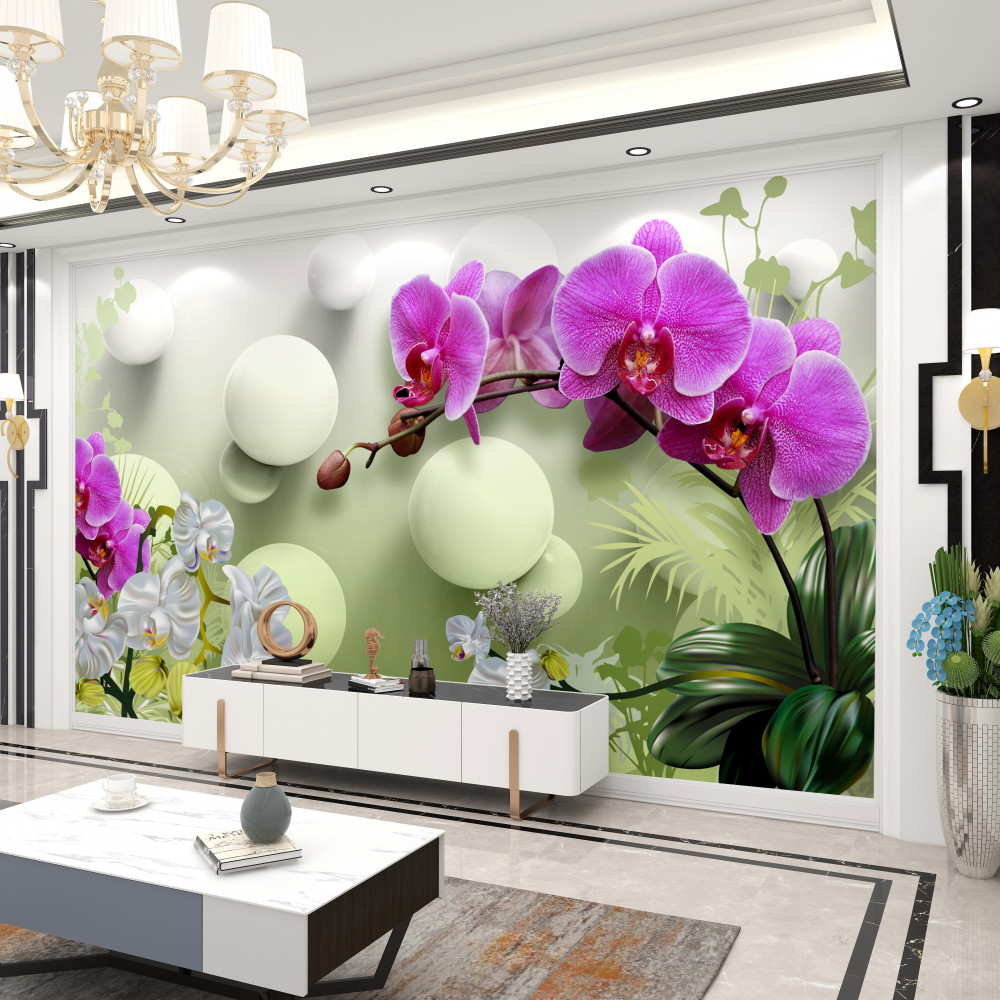 Fototapeta fantazja z pięknymi orchideami