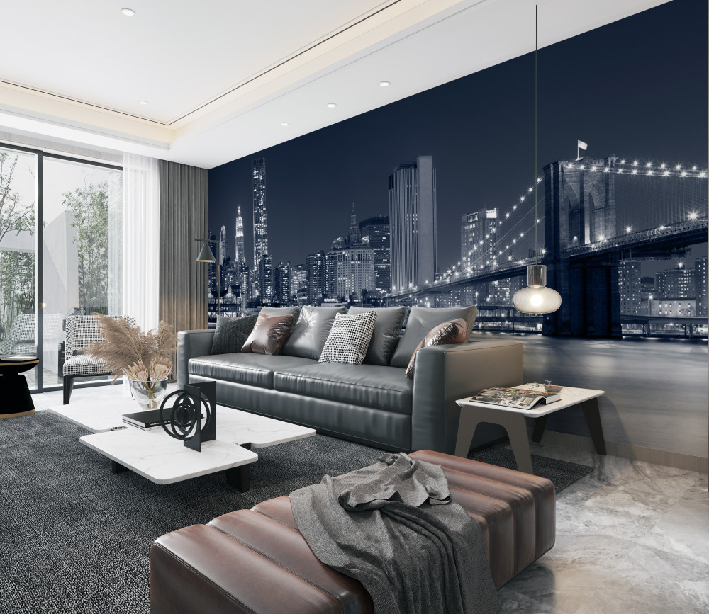 Fototapeta Most Brookliński i Manhattan nocą