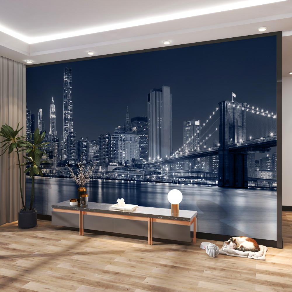 Fototapeta Most Brookliński i Manhattan nocą