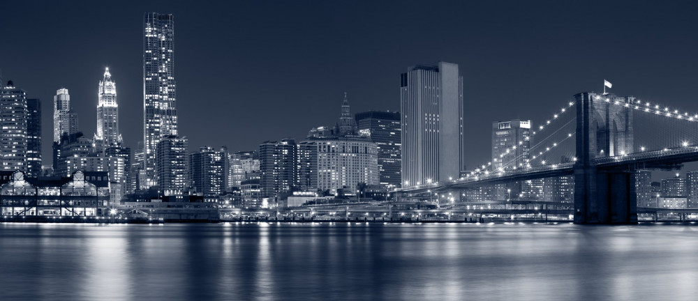 Fototapeta Most Brookliński i Manhattan nocą