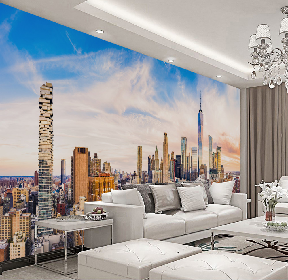 Fototapeta Dolny Manhattan o zachodzie słońca