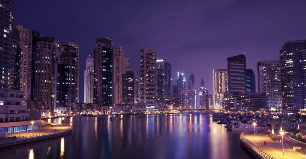 Fototapeta Wieżowce Chicago nocą