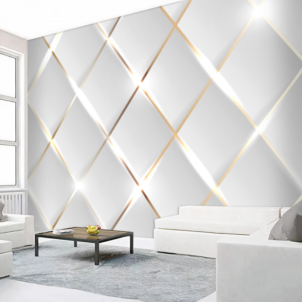 Fototapeta złota i srebrna siatka porcelanowa