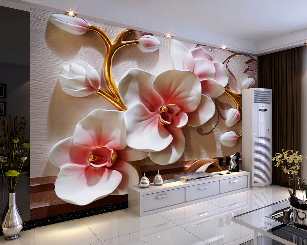 Fototapeta orchidee i ogromne kwitnące pąki