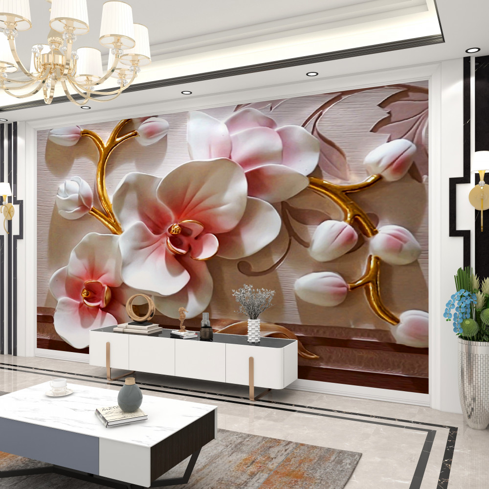 Fototapeta orchidee i ogromne kwitnące pąki