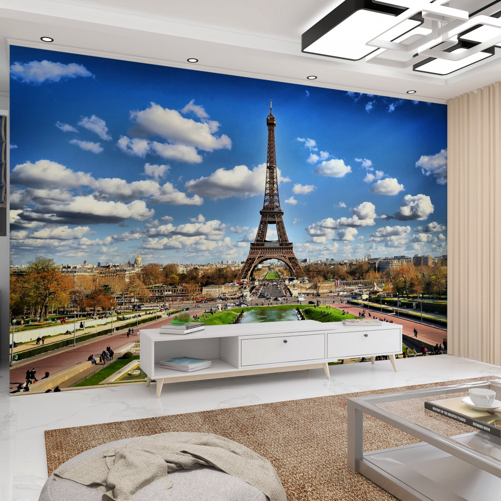 Fototapeta panorama Wieży Eiffla z parku