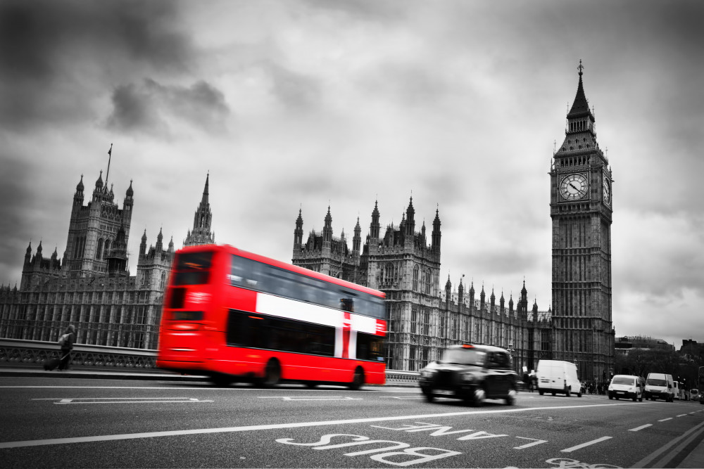 Fototapeta autobus na London Street
