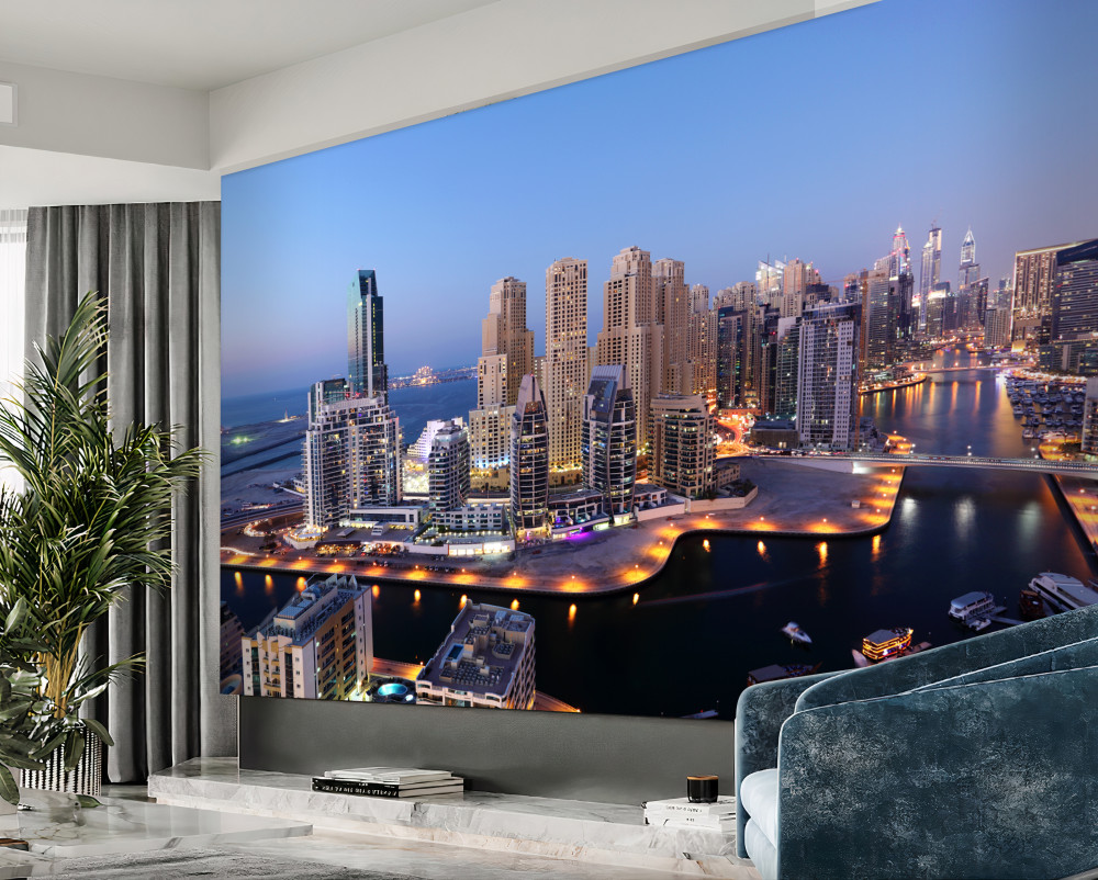 Fototapeta zmierzch nad Dubajem