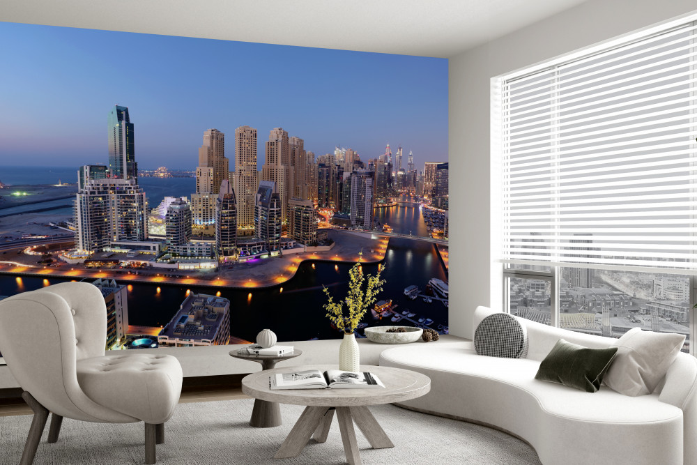 Fototapeta zmierzch nad Dubajem