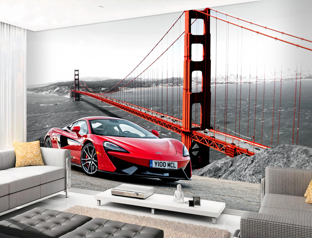 Fototapeta McLaren na tle mostu