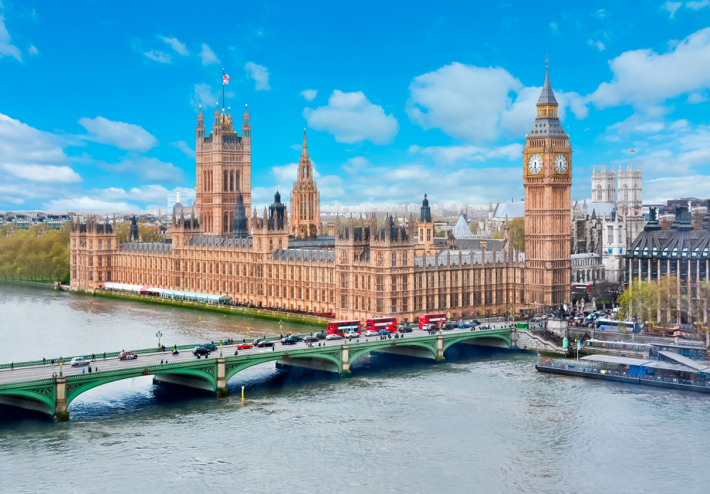 Fototapeta serce londynu, big ben i parlament