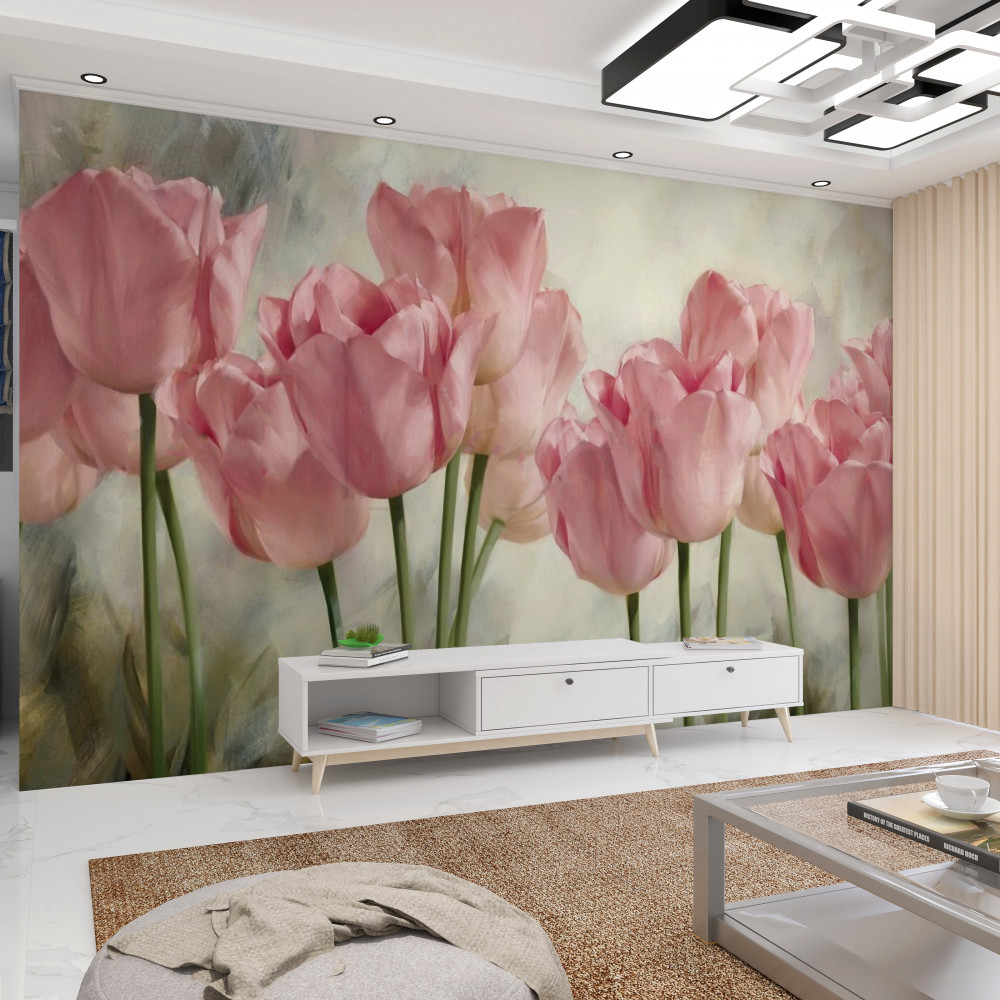 Fototapeta delikatne różowe tulipany