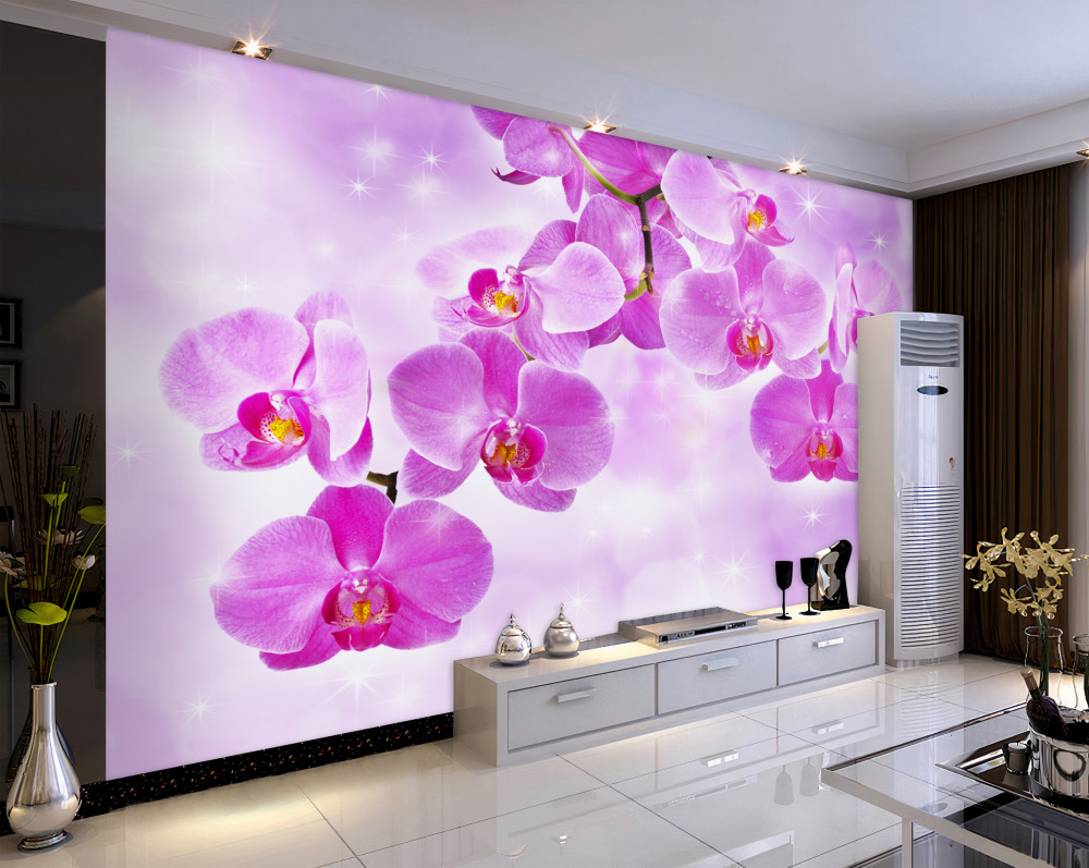 Fototapeta wiszące fioletowe orchidee
