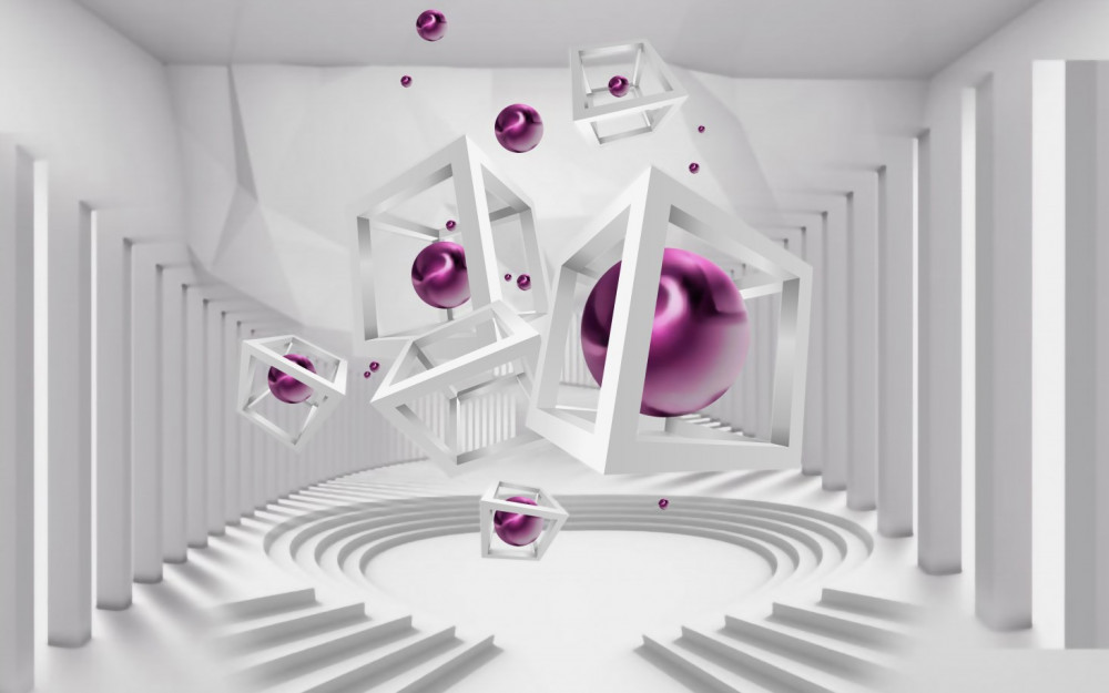 Fototapeta abstrakcja geometrycznych kształtów i schodów