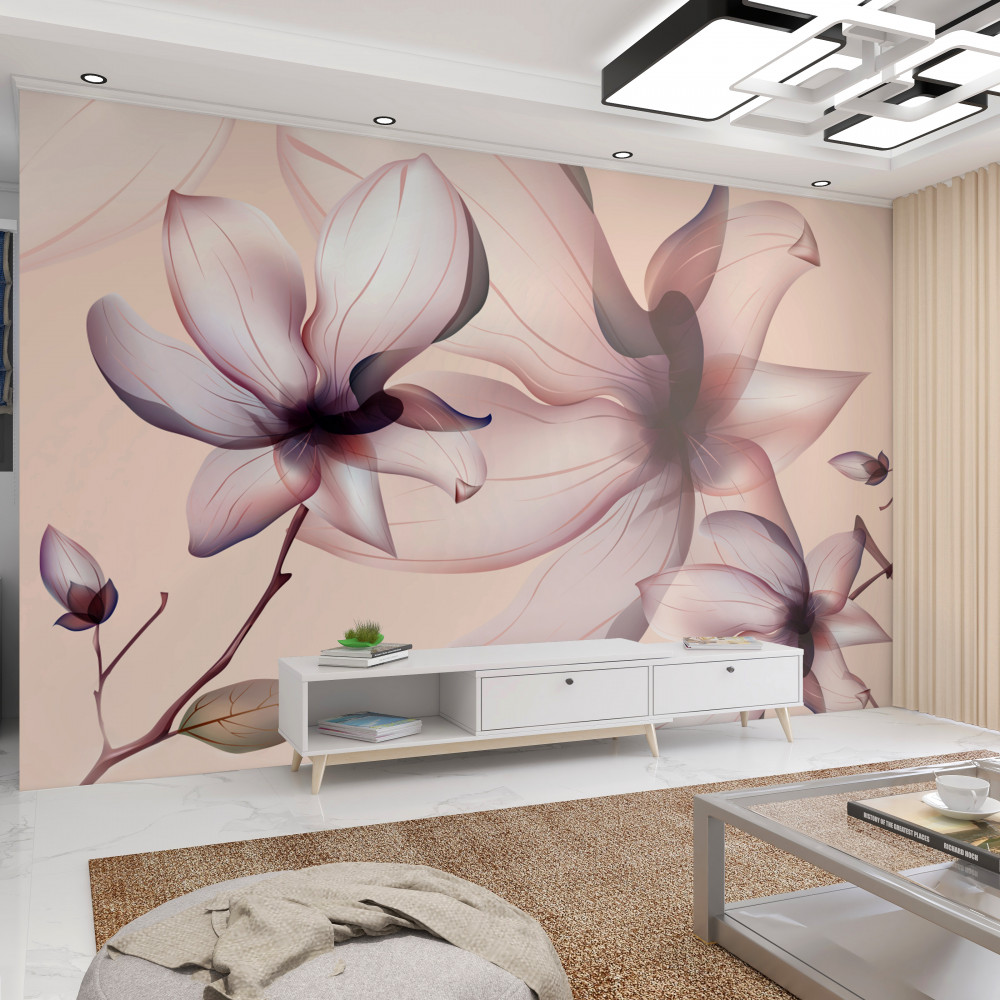 Fototapeta magnolie na jasnym tle