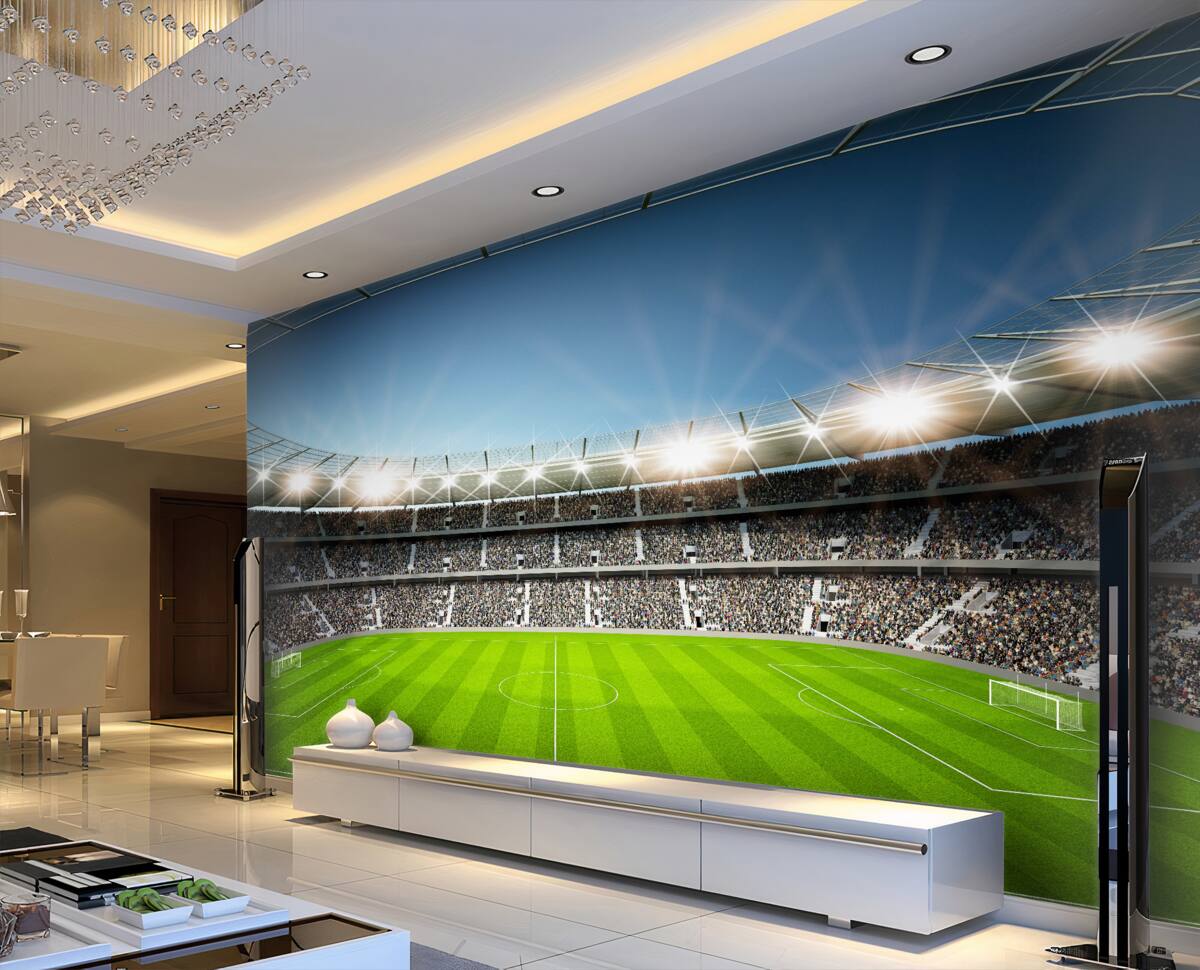 Fototapeta Arena piłkarska z widzami