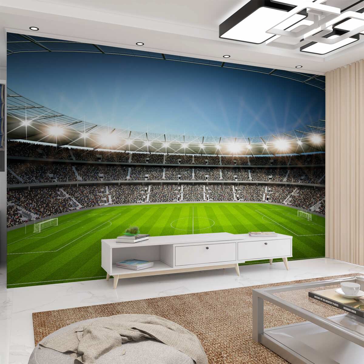 Fototapeta Arena piłkarska z widzami