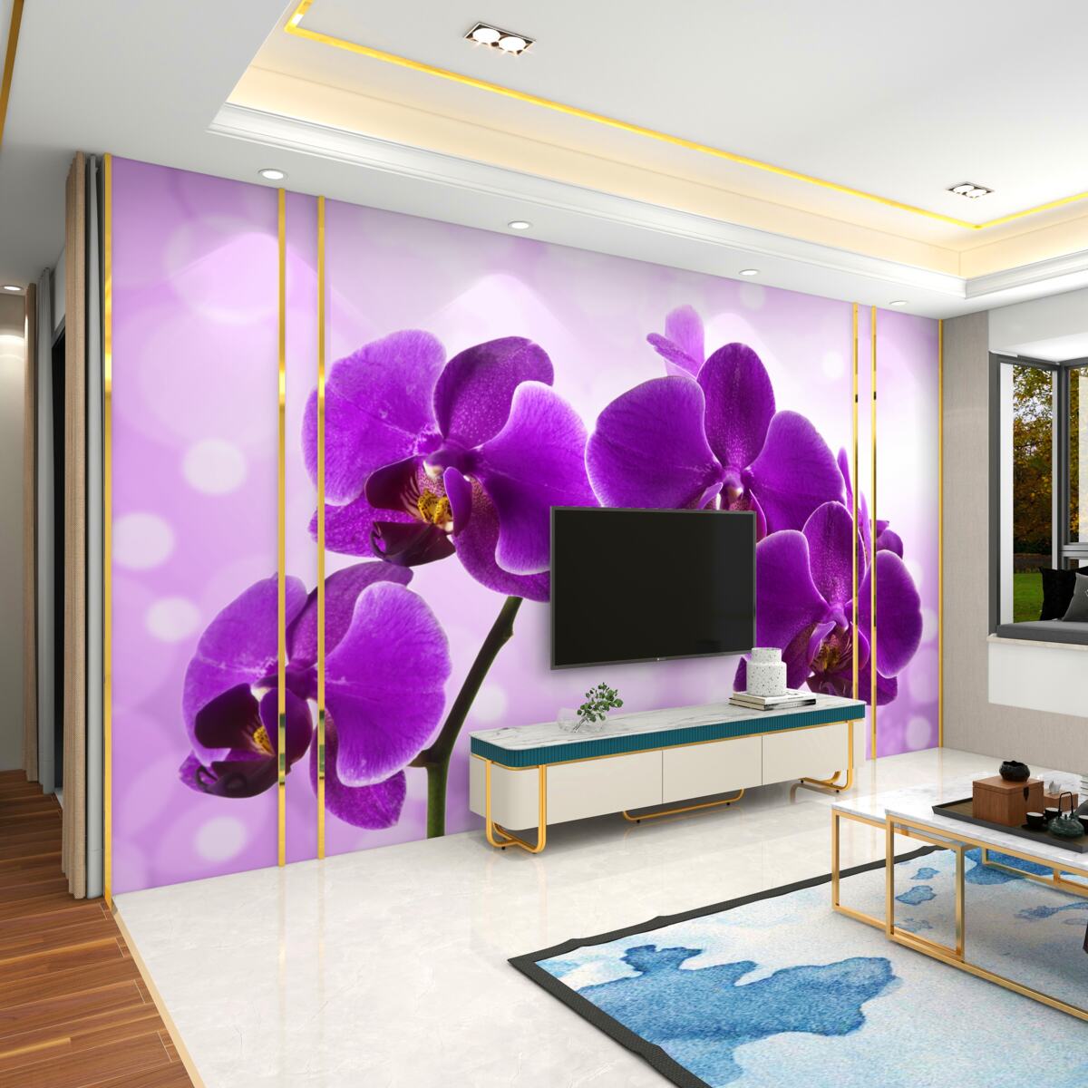 Fototapeta Ciemnofioletowa orchidea