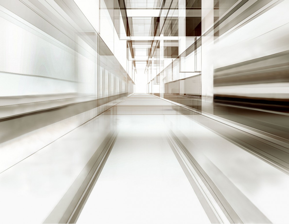 Fototapeta jasnoszary tunel w perspektywie