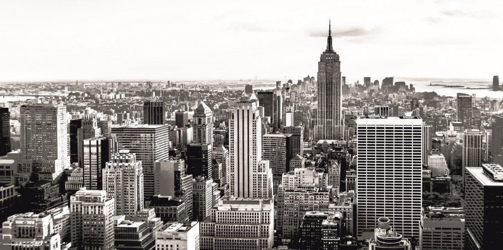 Fototapeta retro panorama Manhattanu