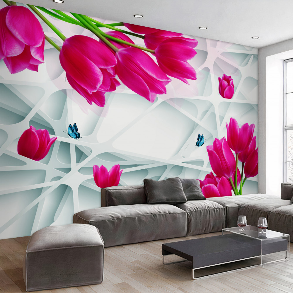 Fototapeta luksusowe różowe tulipany w pąku