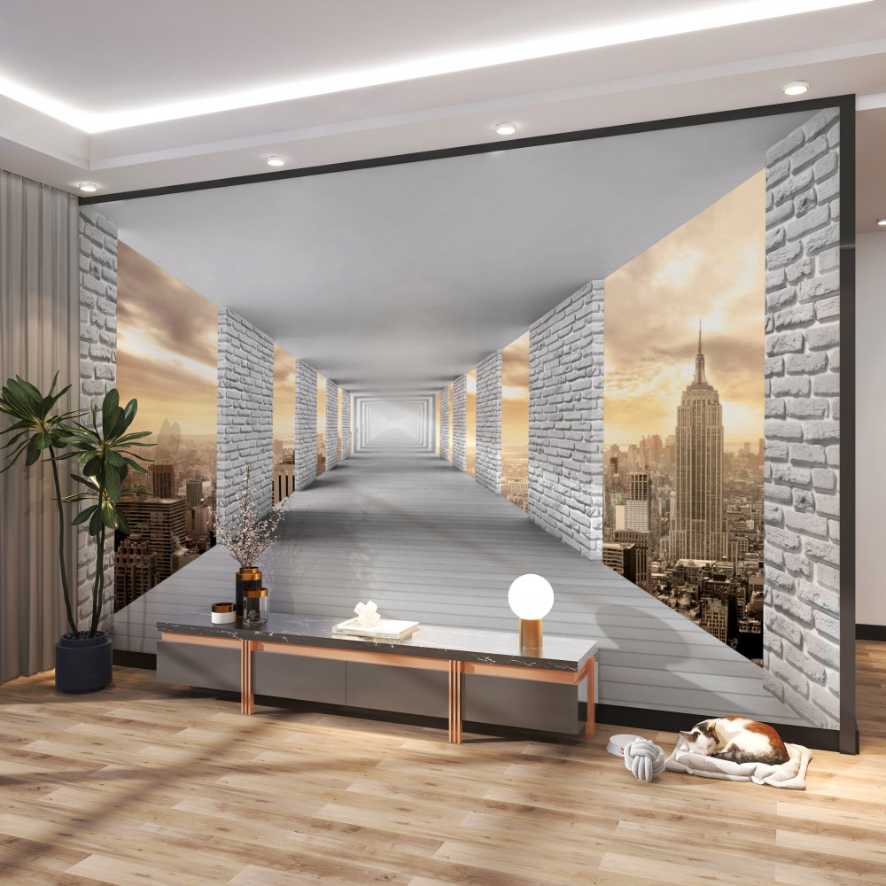Fototapeta Tunel 3D przez miasto