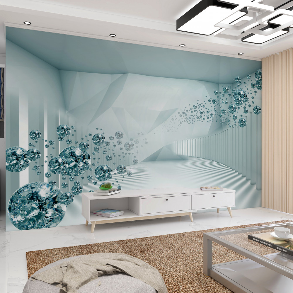Fototapeta pływające krople turkusowej wody