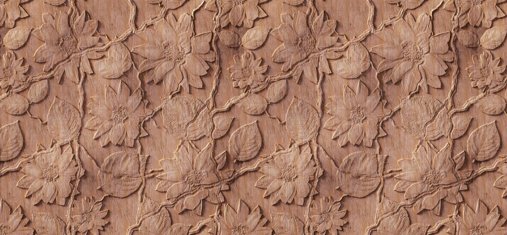 Fototapeta dekoracyjne brązowe kwiaty