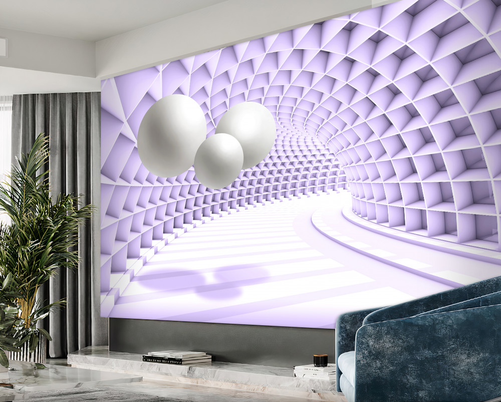 Fototapeta tunel nietoperza wychodzący z piłkami