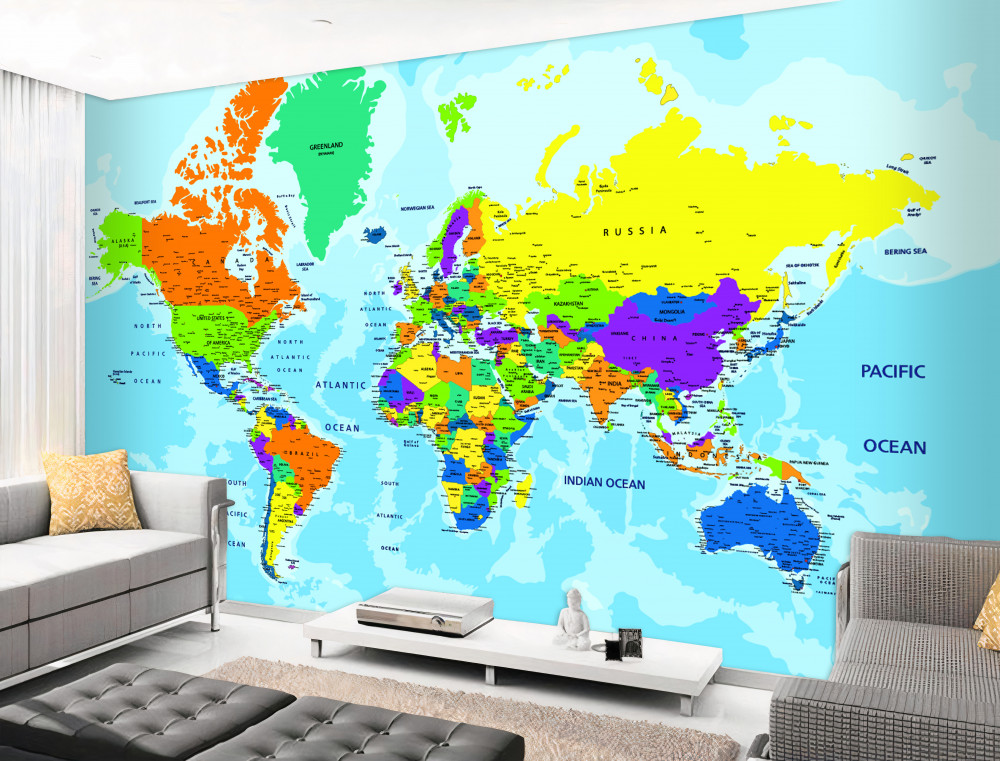 Fototapeta polityczna mapa świata