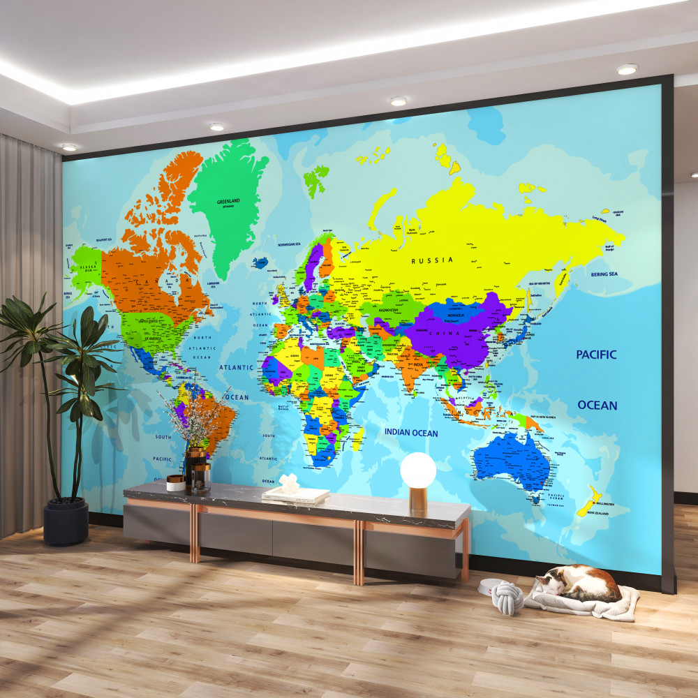 Fototapeta polityczna mapa świata