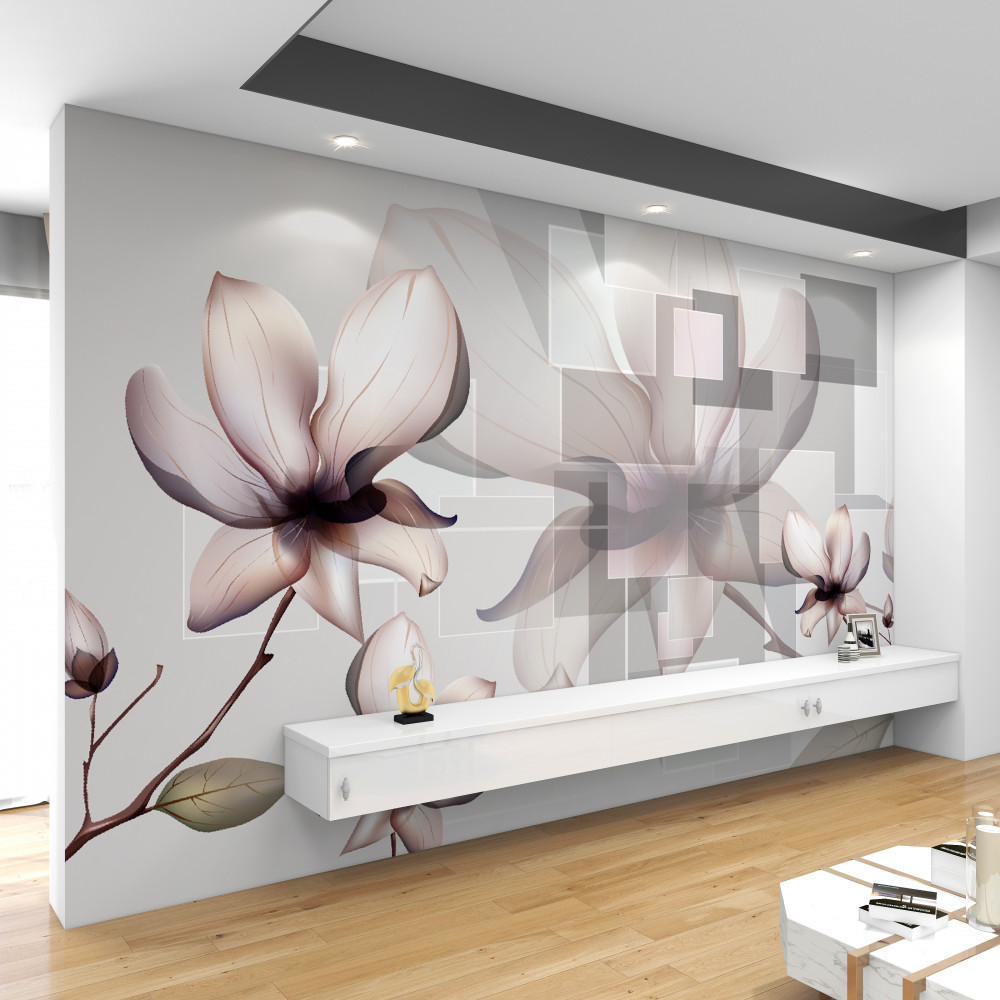 Fototapeta duże białe magnolie