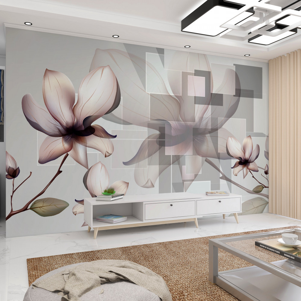 Fototapeta duże białe magnolie
