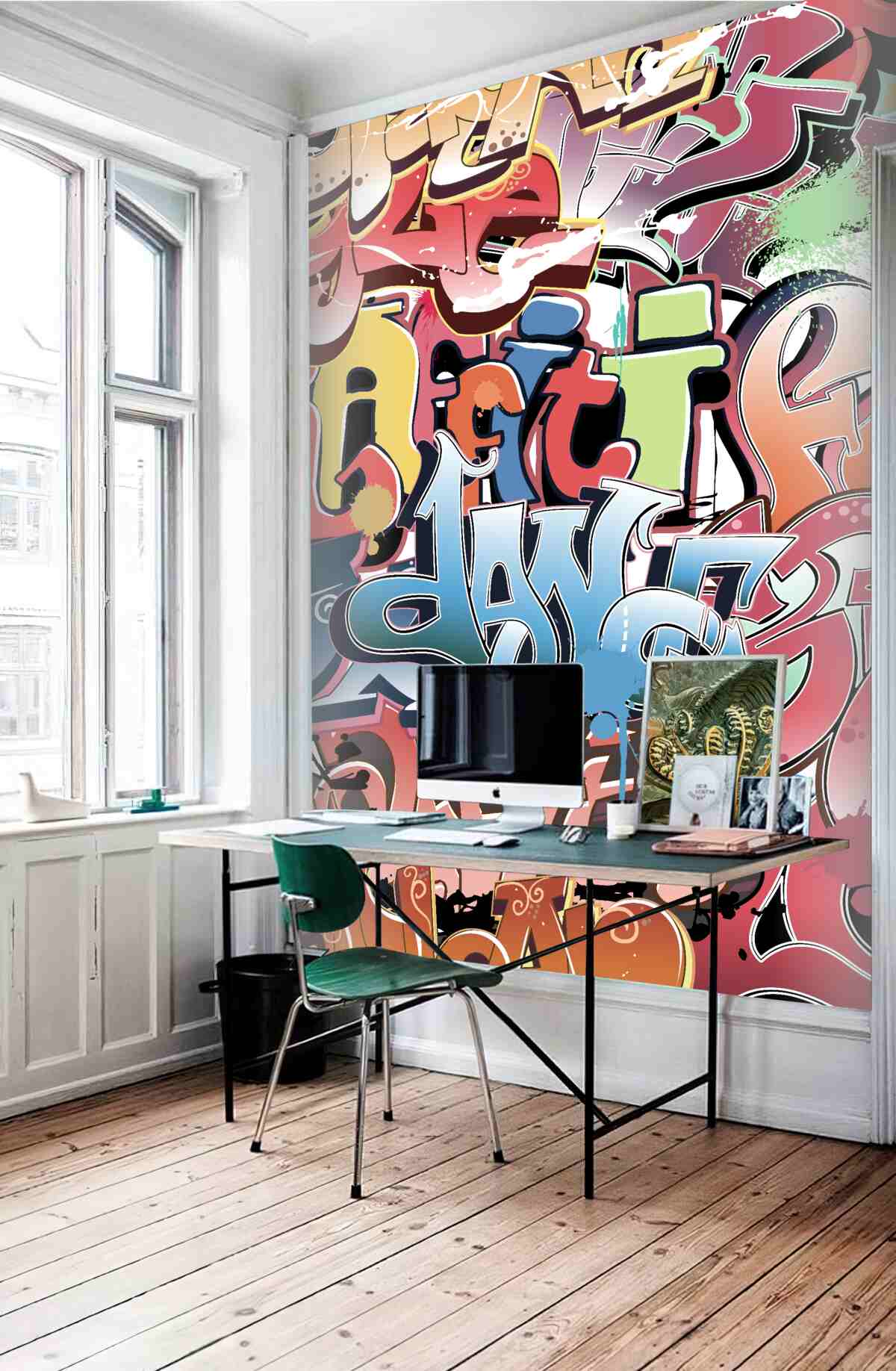 Fototapeta Wielobarwne litery graffiti