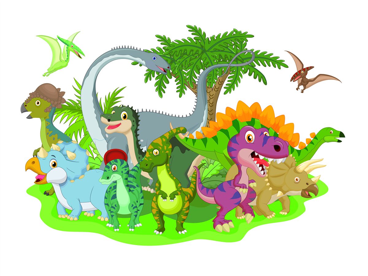Fototapeta dinozaury z kreskówek