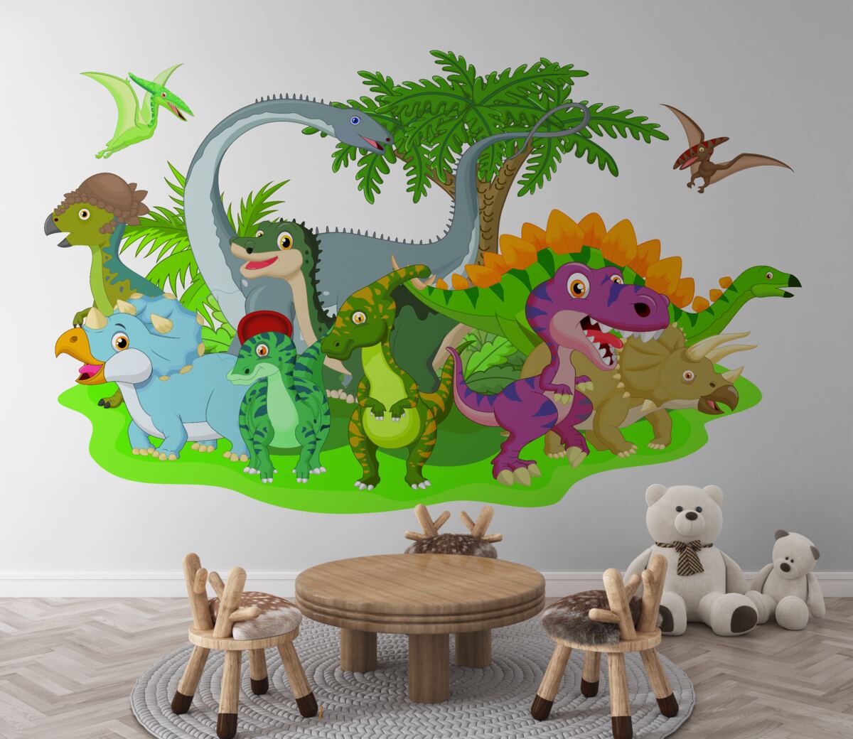 Fototapeta dinozaury z kreskówek