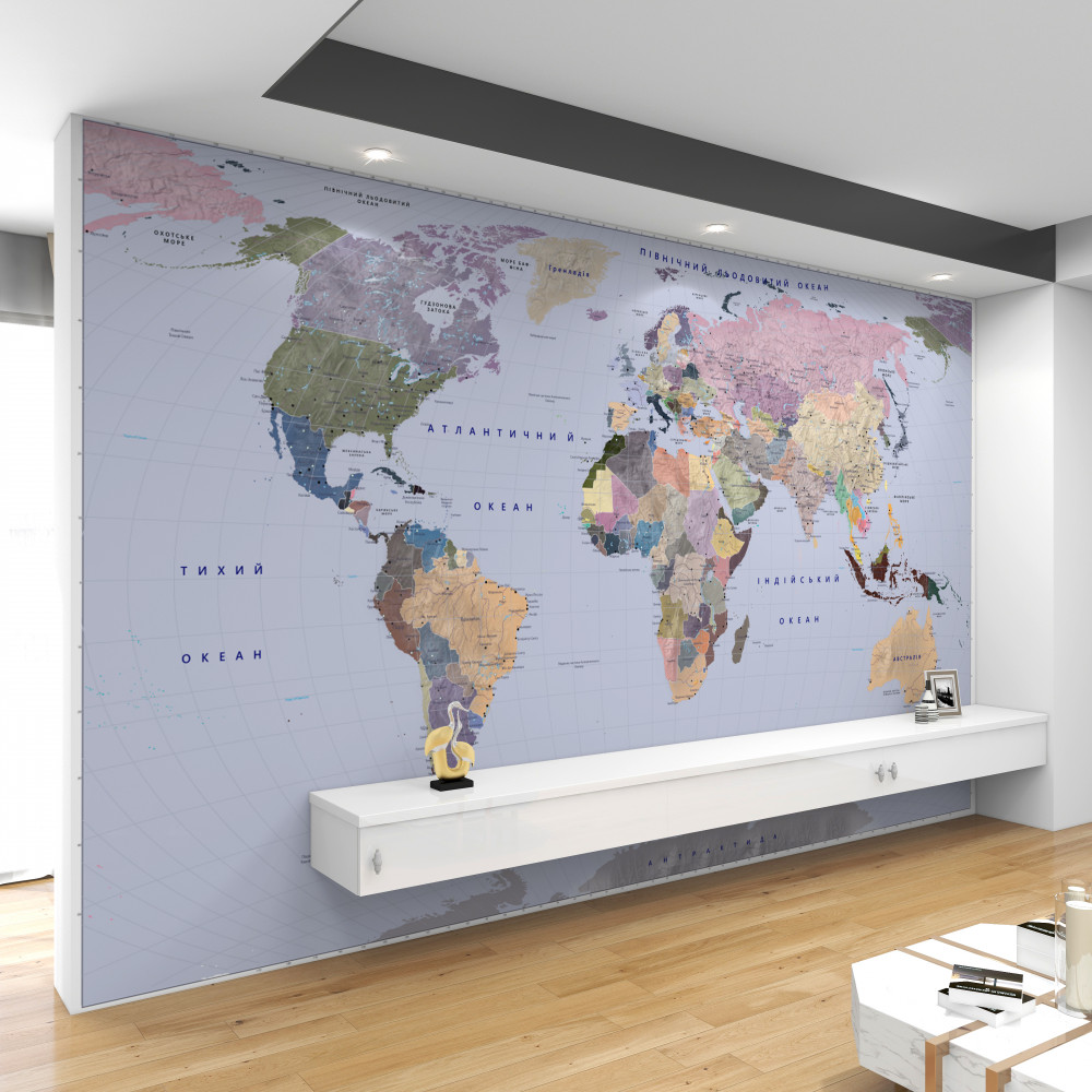 Fototapeta kolorowa mapa świata