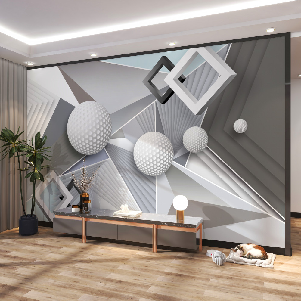 Fototapeta kule i kostki abstrakcji geometrycznej