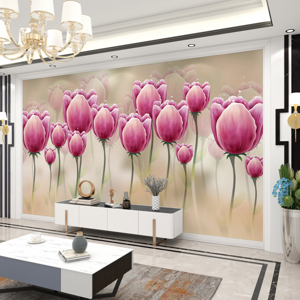 Fototapeta ciemnofioletowe tulipany