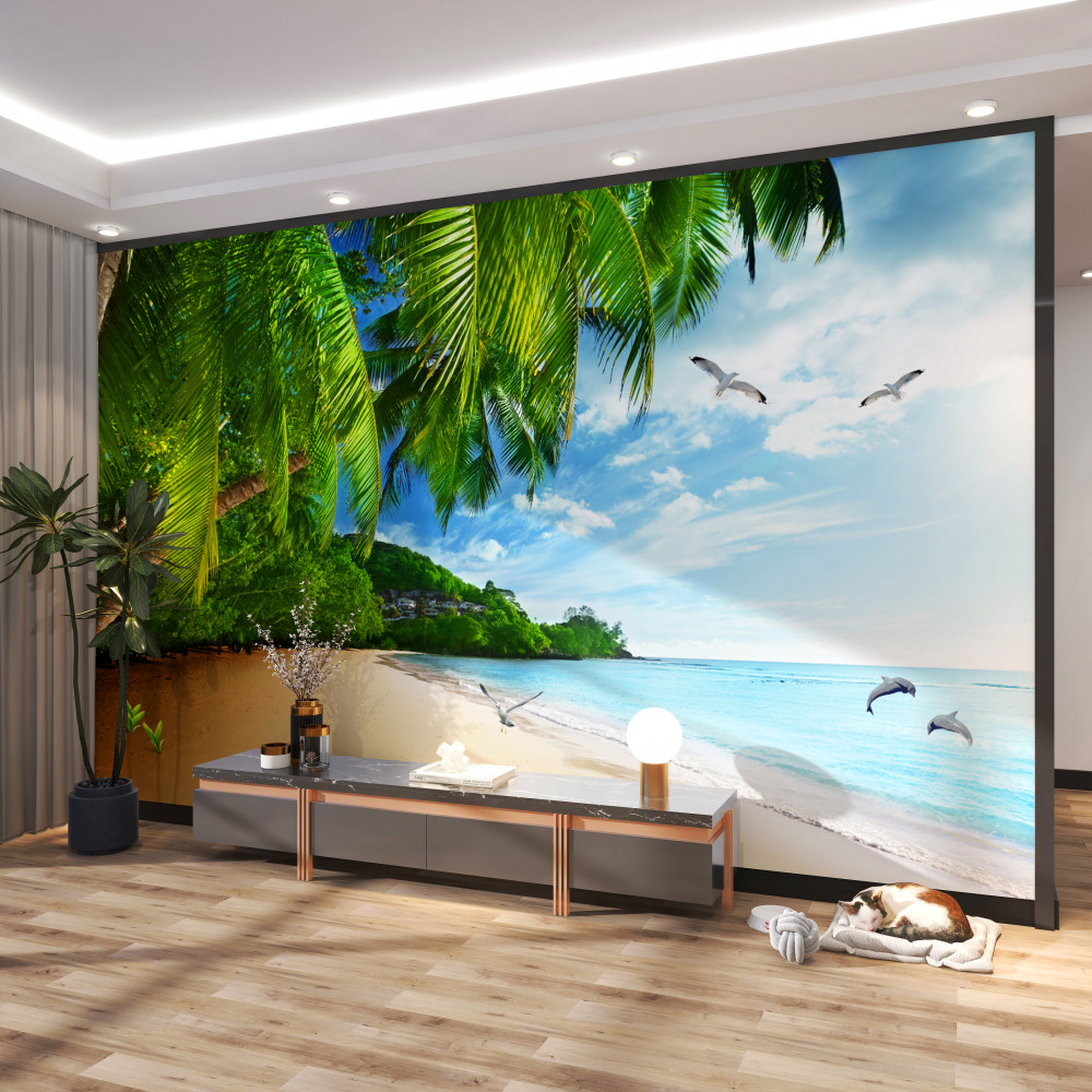 Fototapeta piaszczysta plaża na bezludnej wyspie