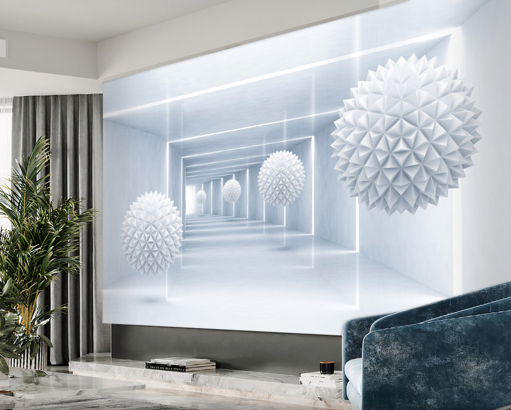 Fototapeta kule i tunel w perspektywie