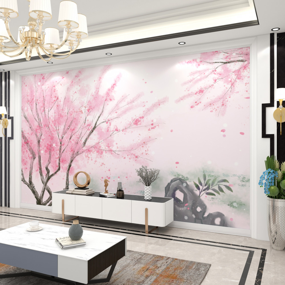 Fototapeta różowa sakura w pobliżu wody